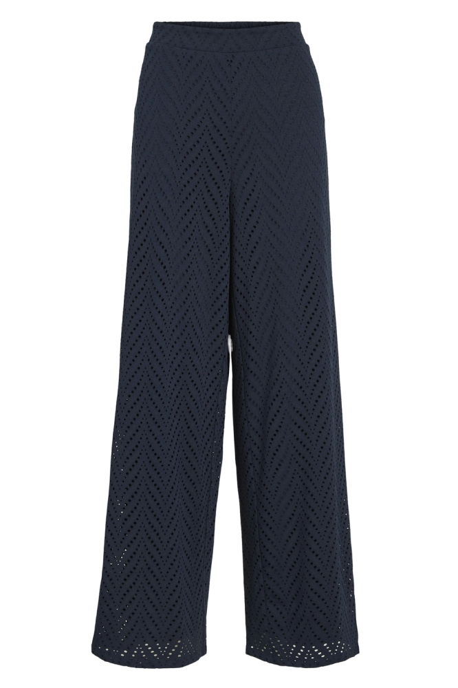 VIDELAIA HW WIDE PANTS/PB 14106628 NAVY BLAZER